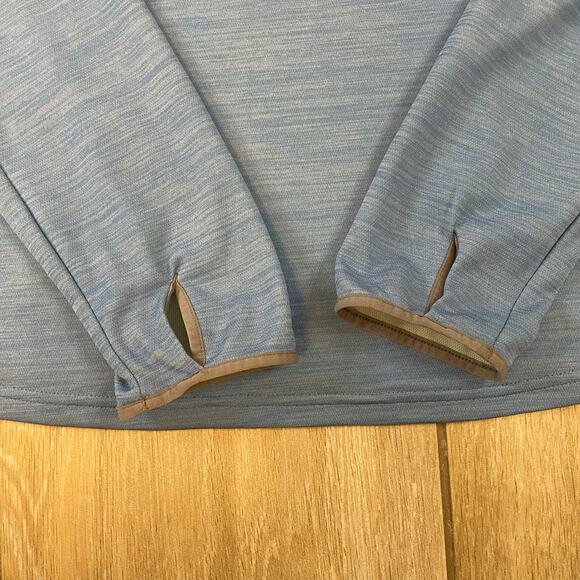 Patagonia Women’s Hooded Base Layer Pullover Blue Small Lightweight Stretch Top - Picture 8 of 10